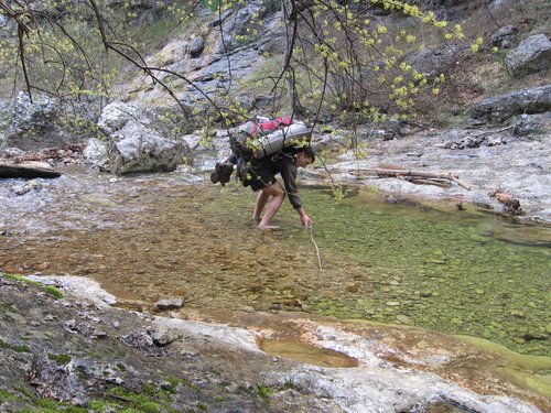 Первые водные процедуры.